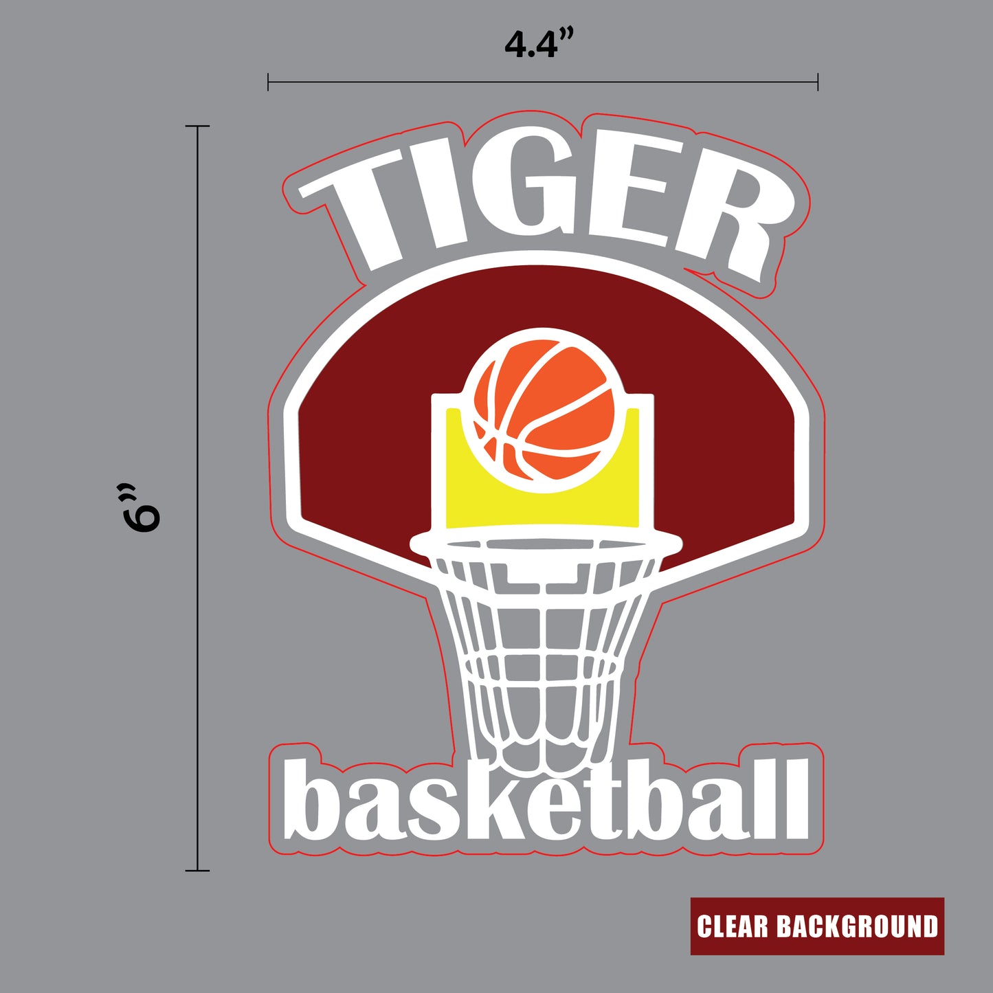 Alexandria Tigers Basketball Sticker