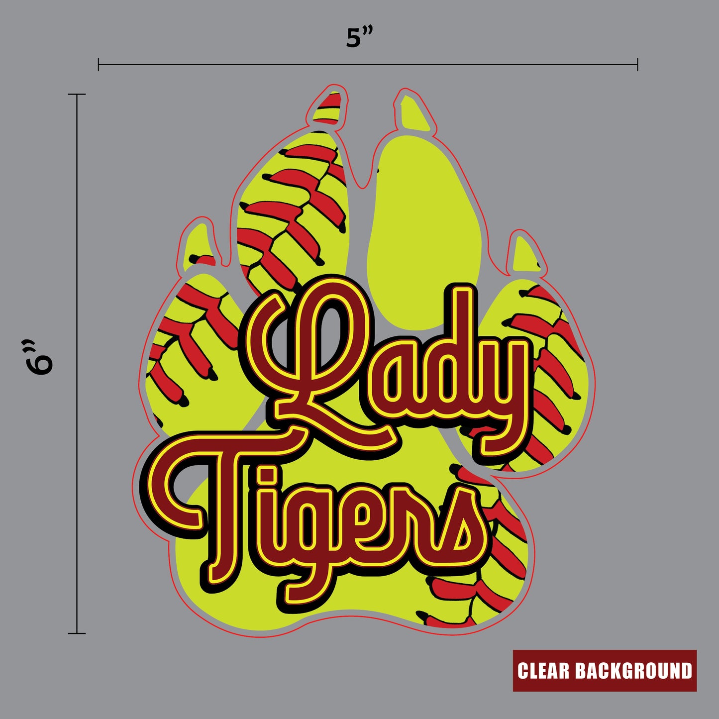 Alexandria Tigers Softball Sticker